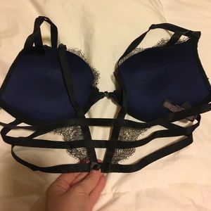 Midnight Blue and Black lacy Victoria’s Secret 34C